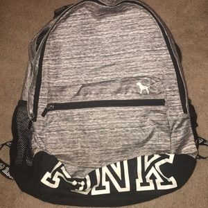 PINK grey backpack